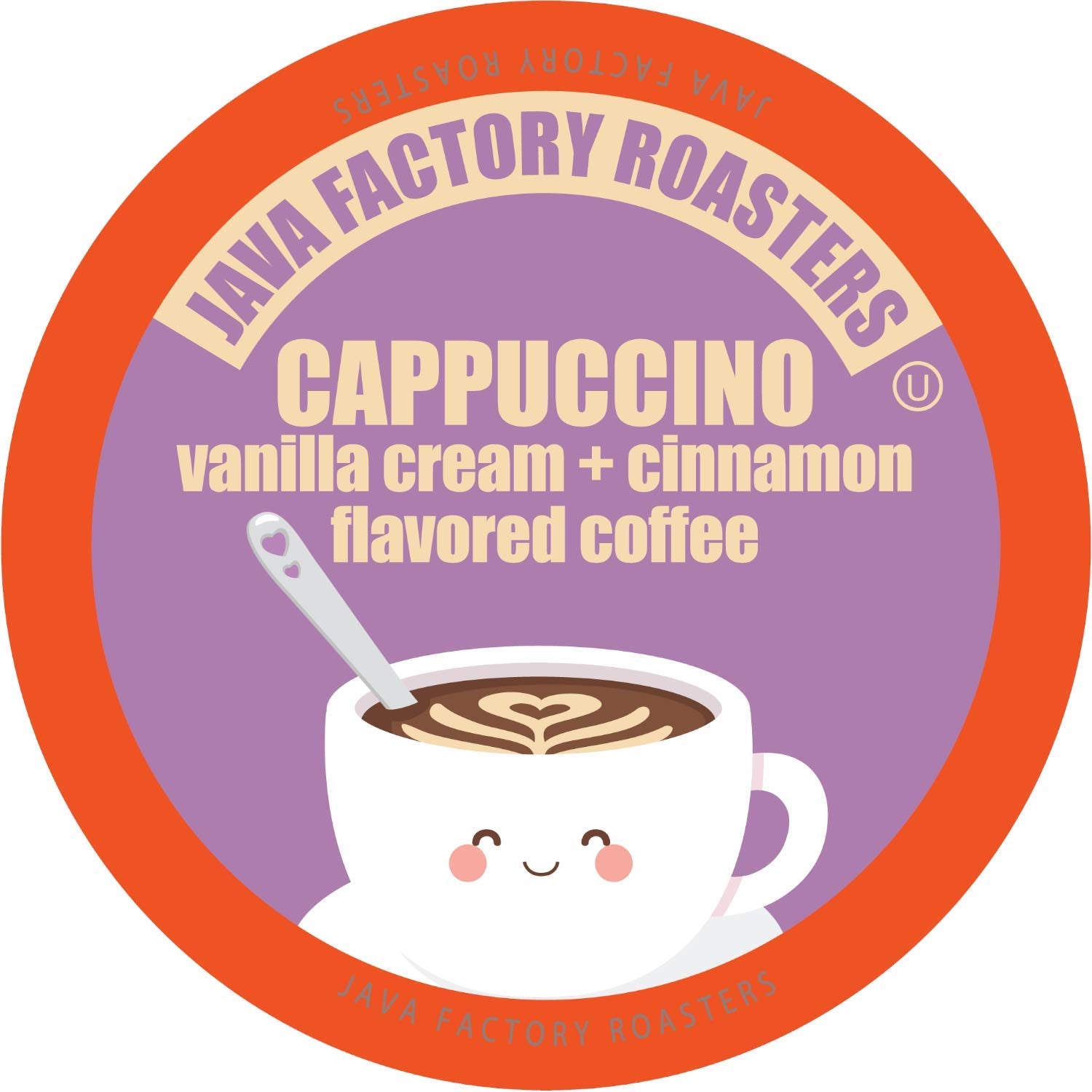 Java Factory Coffee Pods, Vanilla Cream & Cinnamon, 40 Count, for Keurig K Cup Brewers, Model JFR CAP40