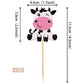 24 Pcs Cow Cupcake Toppers Farm Animal Birthday Cupcake Picks For Cow Theme Baby Shower Kids Boys Girls Birthday Party Cake Deco