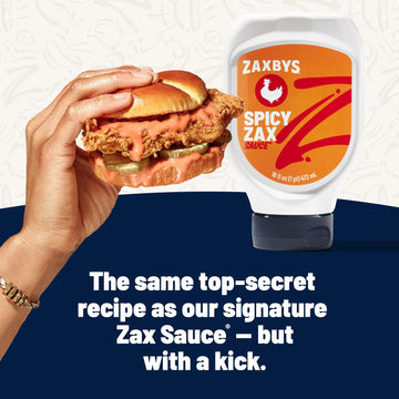 Zaxbys Spicy Zax Sauce - Hot Sauce, Bbq Sauce, Wing Sauce, Dipping Sauce For Chicken Wings, Burgers, Barbecues, Fry Sauce, Spicy