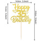 YCTHUNFISH 35th Birthday Cake Topper Glitter Heart Star Gold Bamboo Decoration