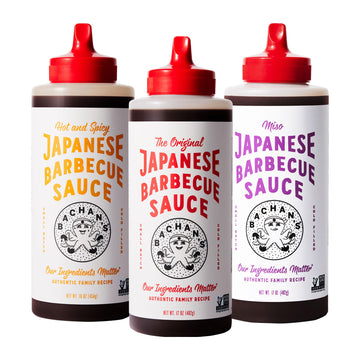 Bachan'S Japanese Barbecue Sauce 3 Pack - 1 Original, 1 Hot And Spicy, 1 Miso, Bbq Sauce For Wings, Chicken, Beef, Pork, Seafood