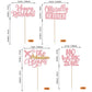 Rssta i Cupcake Toppers, Happy Retirement Theme, Pink Paper Picks, 24 Pack