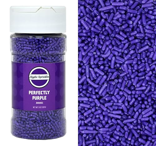 Mystic Sprinkles Solid Color Jimmy Sprinkles (Perfectly Purple Jimmies 3Oz)