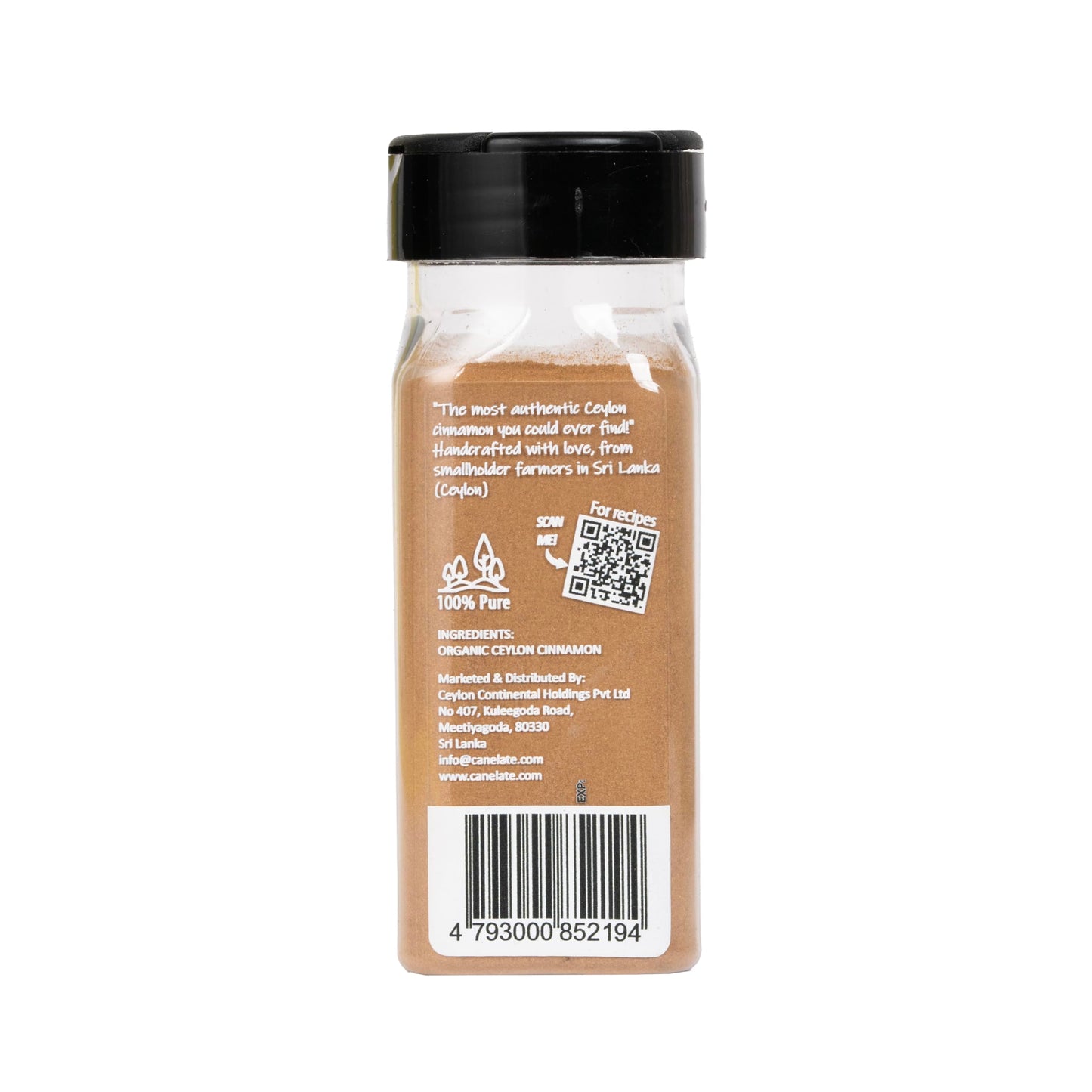 CANELAT   Organic Ceylon Cinnamon Powder 40g (1.41oz) - Packed at the origin, 100% pure, finest ground cinnamon from small holde