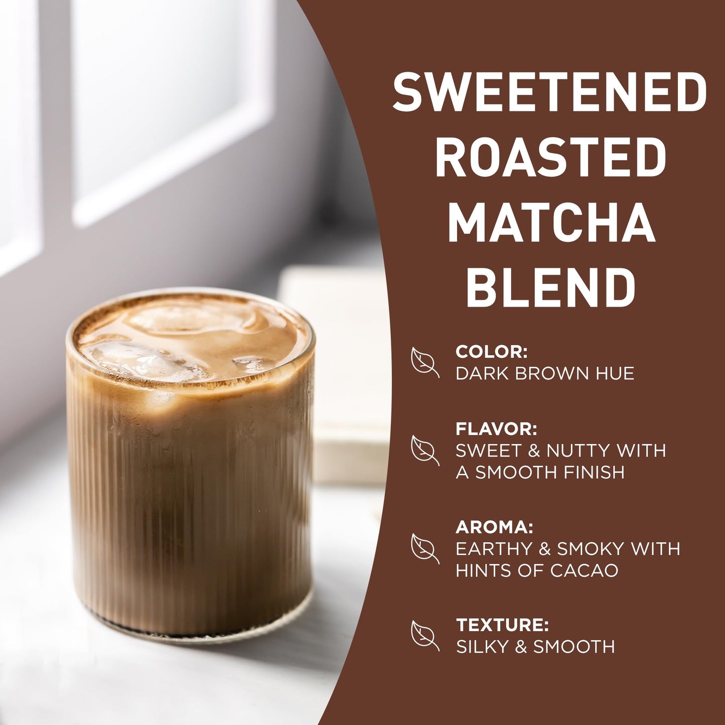 Aiya Sweetened Roasted Matcha Blend - Hojicha - Nutty Roasted Green Tea Powder With Cane Sugar - Perfect For Lattes & Smoothies