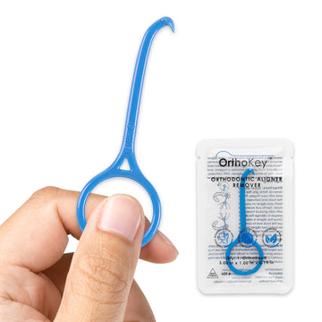 Orthokey Clear Aligner Removal Tool - Hygienic Retainer Removal Tool - Invisible Removable Braces Grabber - Fits In Dental Cases