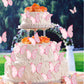 48Pcs Edible Butterflies For Cake Decorations Pink Wafer Paper Butterfly Cupcake Toppers Wafer Glutinous Paper Butterflies For W