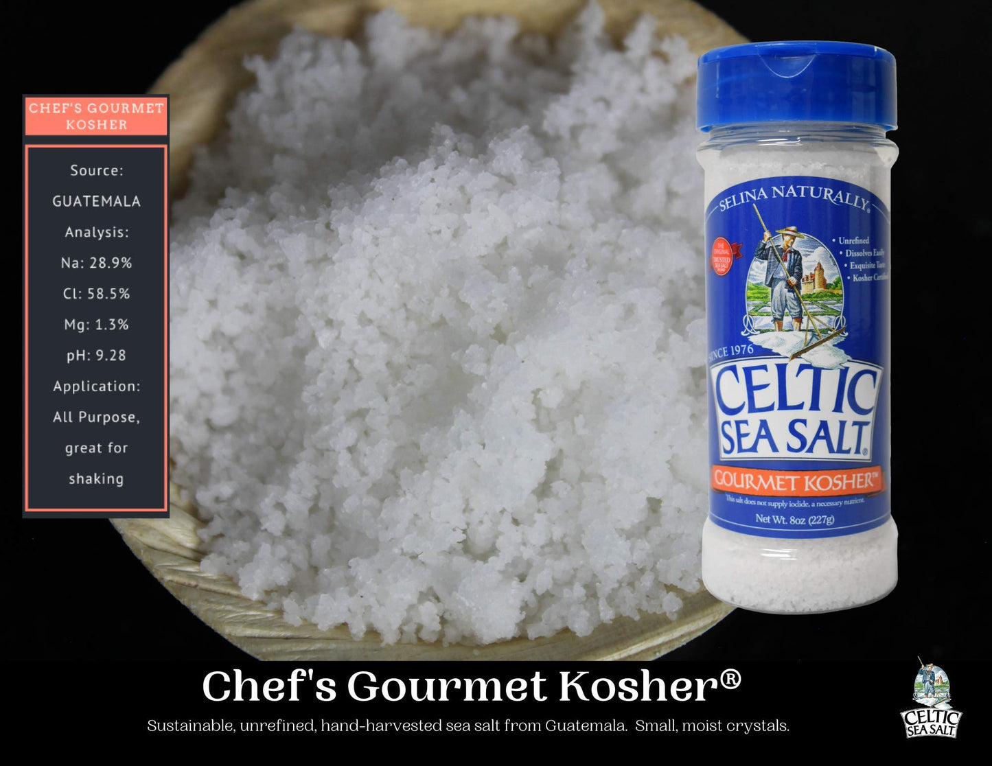 Celtic Sea Salt Gourmet Kosher, 16 Ounce