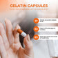 Angtai JN Gelatin compact pieces Size 00 - Empty Pill Gel Caps, 500 Count, Gluten Free, Non-GMO, Halal Certified