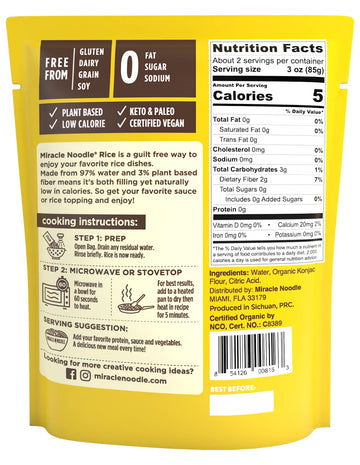 Noodle Ready To Eat   Rice, Plant Based, Gluten Free, 7 Ounce (Pack of 6), Natural