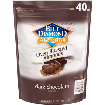 Blue Diamond Dark chocolate Almond Snack Nuts 40oz Bag