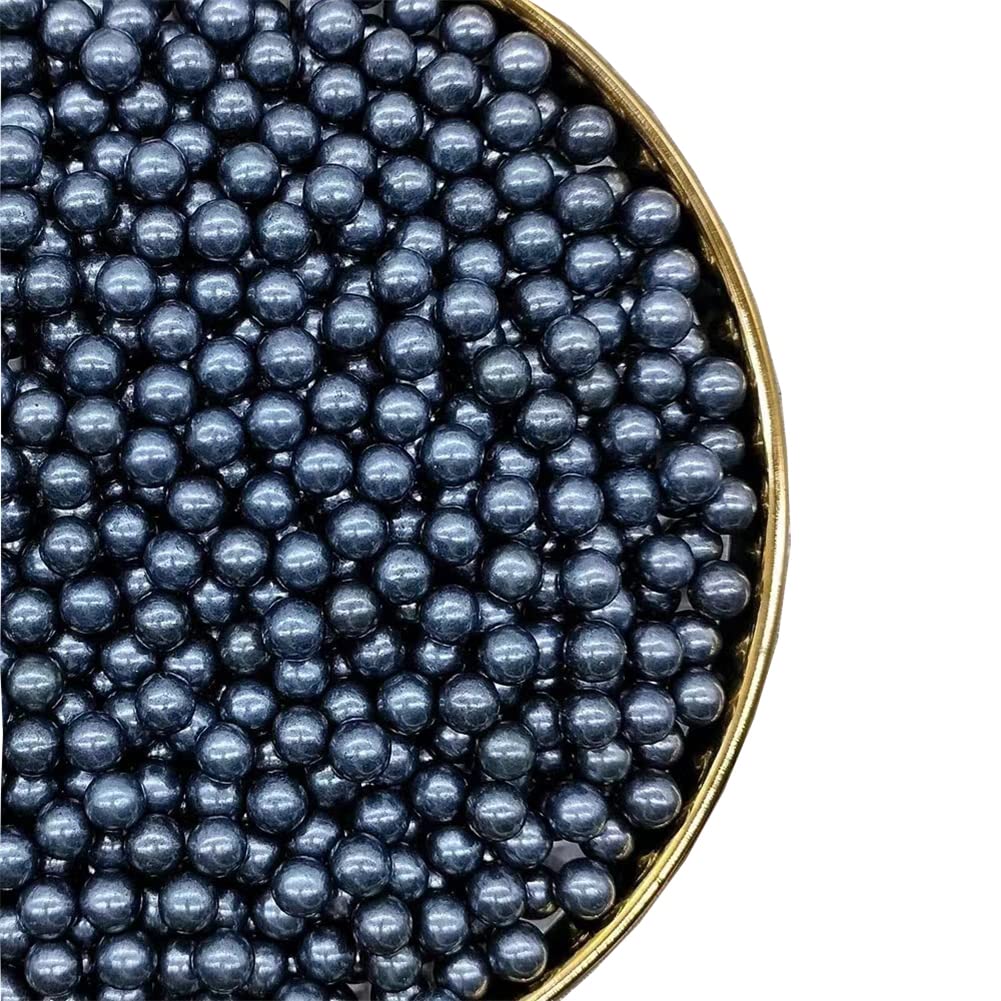 Black Sprinkles Edible Pearls,Cake Sprinkles130G 4.6Oz,Cookie Sprinkles,Sugar Pearl, Edible Candy Pearls For Cake Cupcake Decora