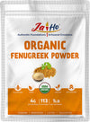 Jai Ho Certified Organic Fenugreek Powder - Gluten-Free, Vegan, Non-GMO - Resealable Zip Lock Pouch