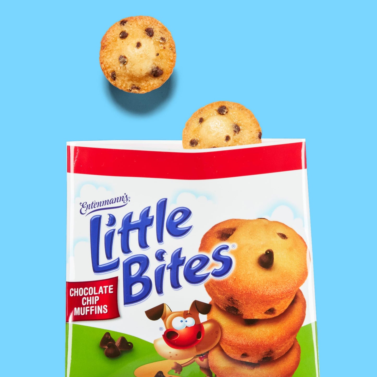 Entenmanns Little Bites Chocolate Chip Muffins, Pouches of Mini Muffins 8.25 oz, 5 Count