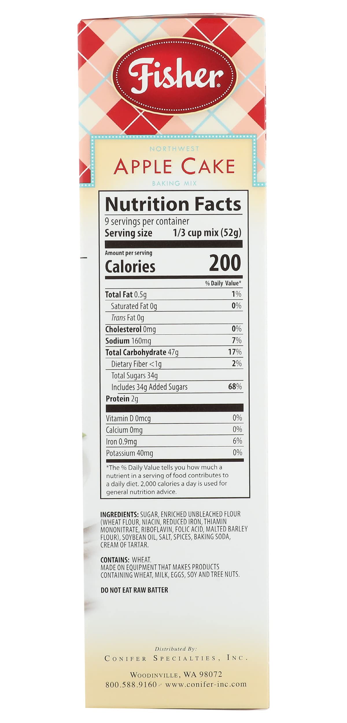 Fisher Northwest Apple Cake Mix, 16.5 Oz (Pack Of 1)