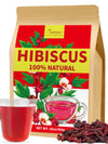 TeeLux Hibiscus Tea Loose Leaf, Dried Herbal Tea, Caffeine Free, 16oz
