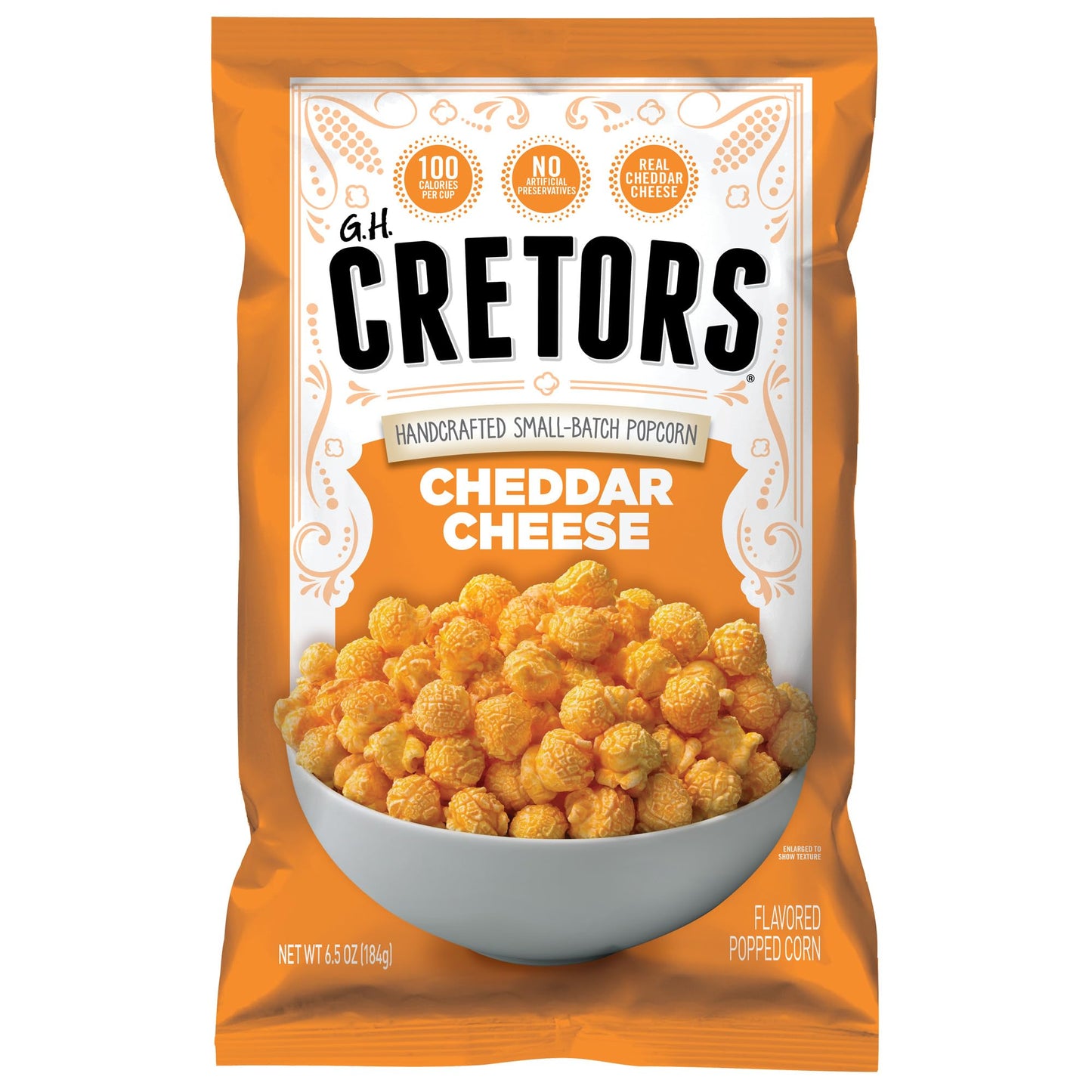 G.H. Cretors Cheddar Cheese Corn  6 ct  6.5 oz Single Serve Bags