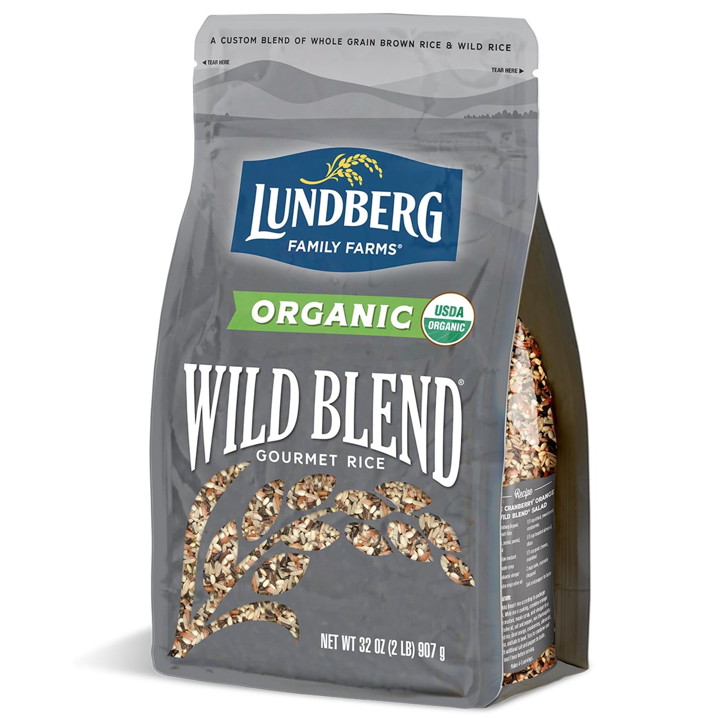 Lundberg Regenerative Organic Certified Wild Blend Rice – Brown, Red & Black Varieties, 32 Oz