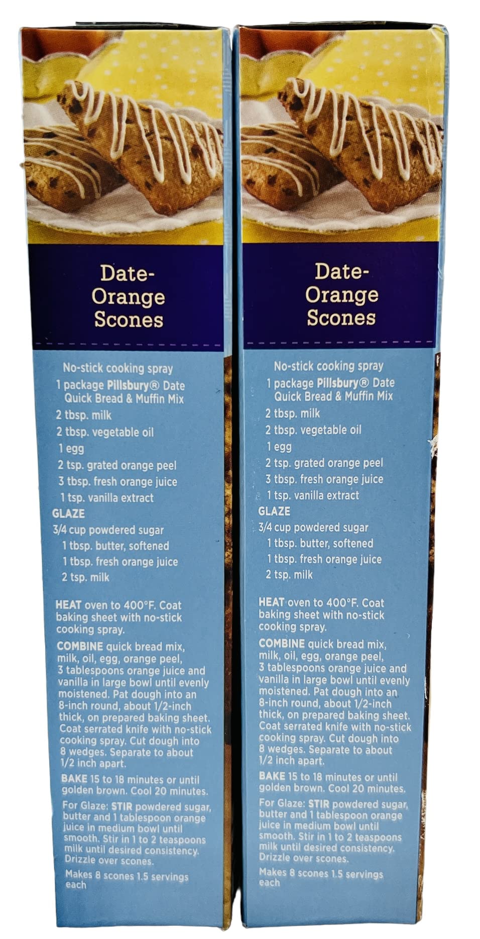 Date Quick Bread & Muffin Mix Bundle with 2 Pillsbury Date Quick Bread Mixes and 1 Reusable Bag for Storage or Leftovers