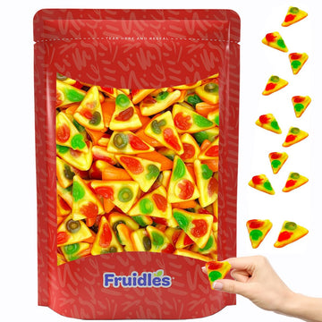 Fruidles Pizza Slices Gummy Candy with Toppings, Delicious Assorted Colors & Fruit Flavors Gummies (4.4 Pounds (Bulk))