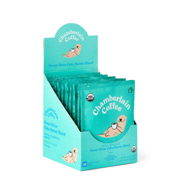 Chamberlain Coffee Sweet Otter Cake Batter Cold Brew Singles with Notes of Vanilla & Frosting - 10 Single Serve Cold Brew Sachet