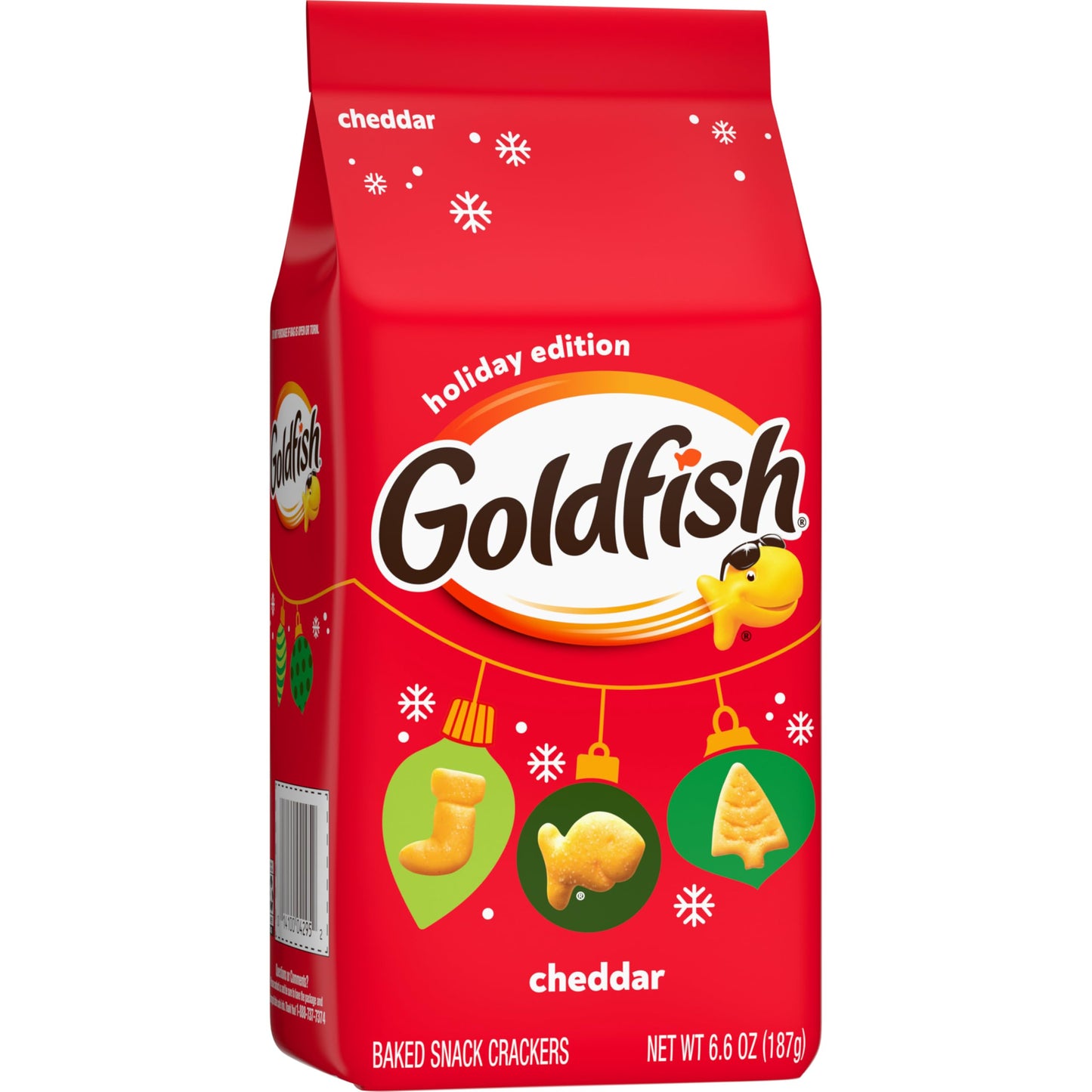 Goldfish Holiday Shapes Cheddar Crackers, 6.6 Oz Bag