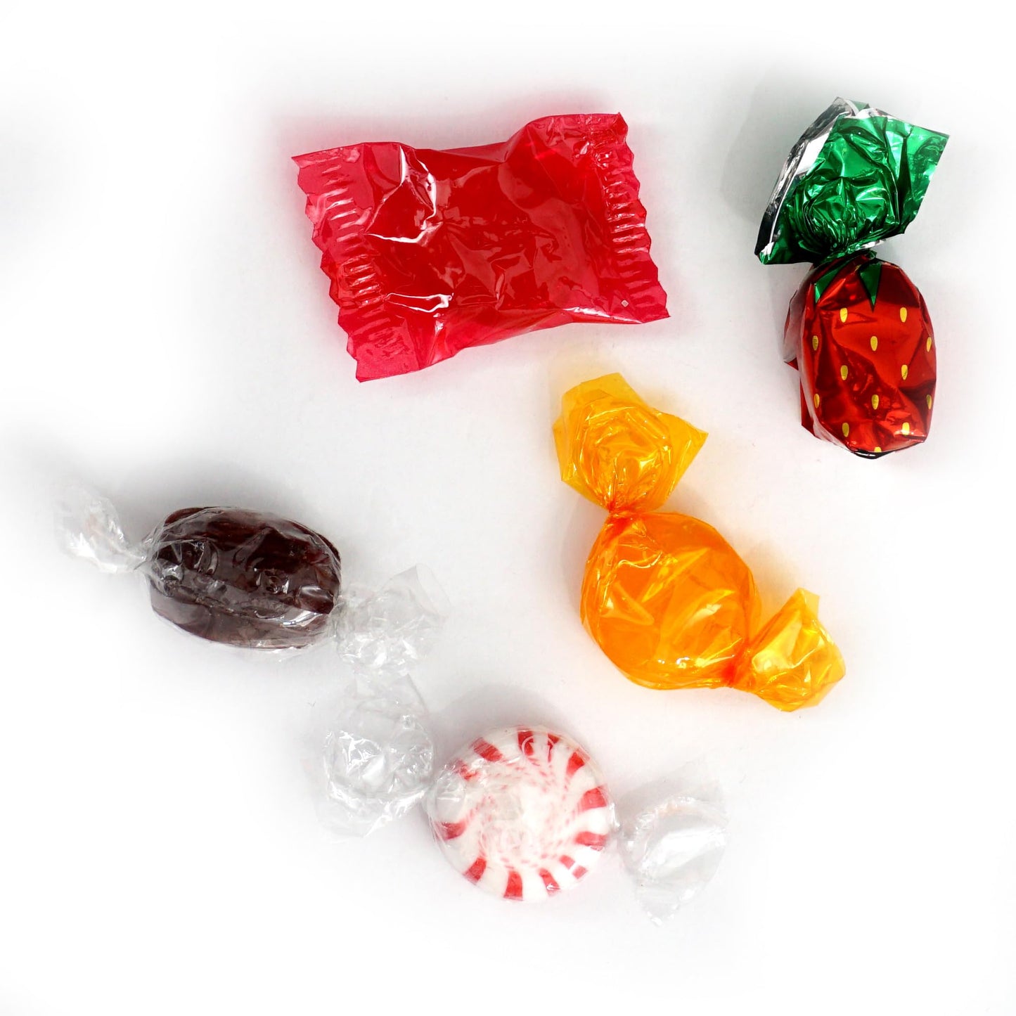 The Hampton Candy Company Old Fashioned Hard Candy Assortment, 1 Pound Bulk Candy, Butterscotch, Root malt-inspired, Strawberry Bon Bons, Cinnamon, Peppermints