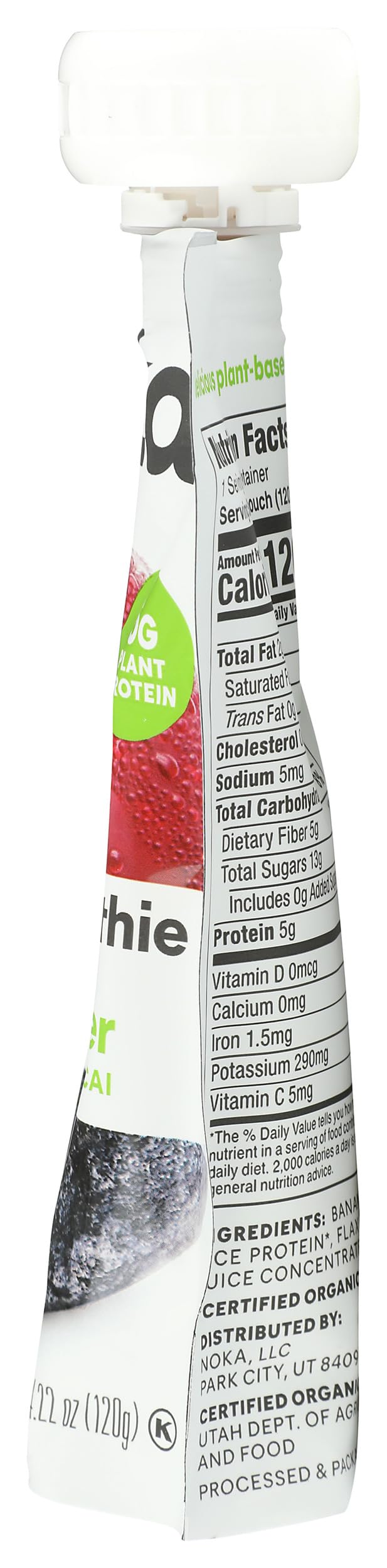 NOKA Organic Cherry Acai Superfood Smoothie, 4.22 OZ