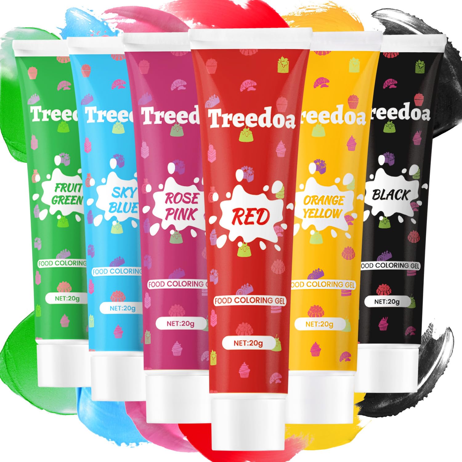 Food Coloring Gel Cake Decorating Set, Food Grade Food Dye Highly Concentrated Pro-Grade Edible Liquid for Baking,Easter Eggs,Ic