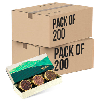 Teaniru, Novelty Tea Collection - Pack of 200 | Loose Leaf Tea Sampler Gift | 3 Flavored Tea - Black, Herbal & Green Tea | Loose