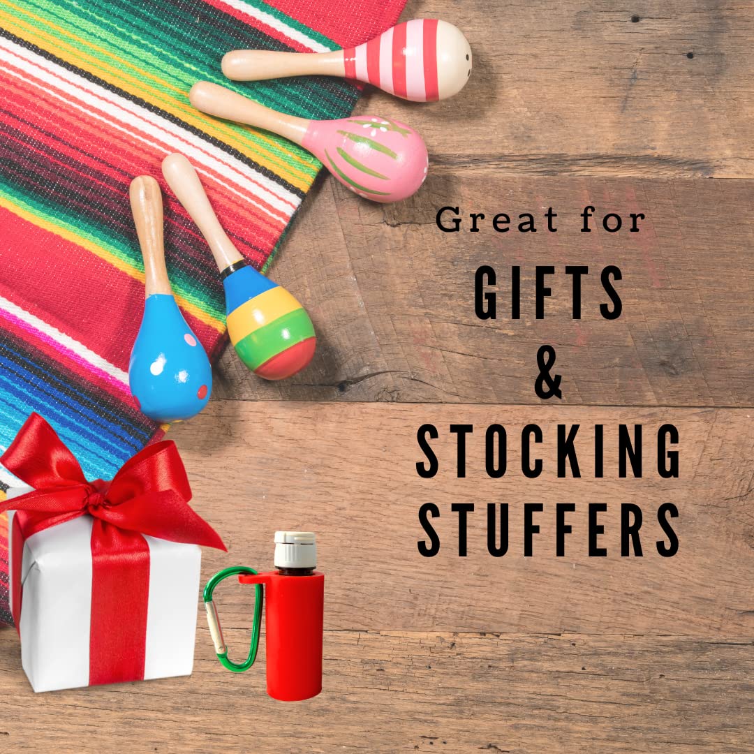 Dubbs Hardware Portable Tajín Seasoning Bottle - Chili-Lime Flavor Enhancer with Silicone Keychain Holder, 0.35oz (Pack of 3)