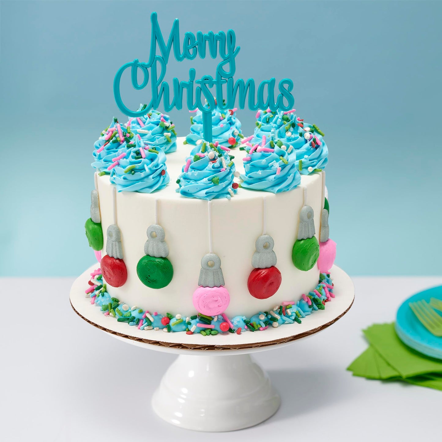 DECOPAC Merry & Bright Deluxe Fusion Mix Candy Sprinkles, 26oz, Fancy Christmas Sprinkles, Edible Festive Sprinkles For Celebrat