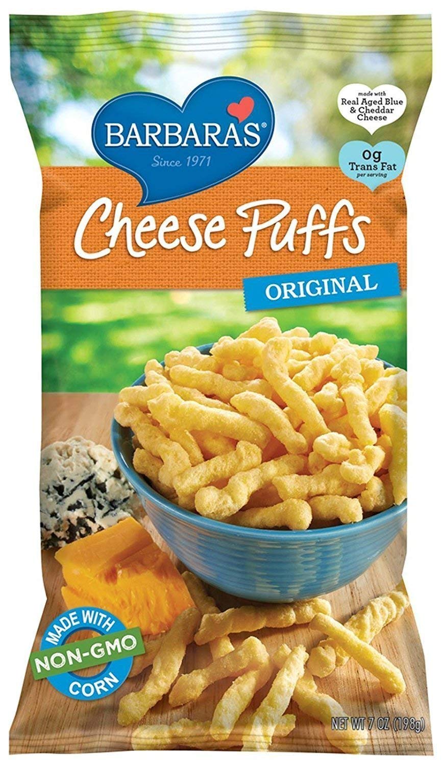 Barbaras Bakery Cheese Puffs Original 7oz Bags (12 pack)
