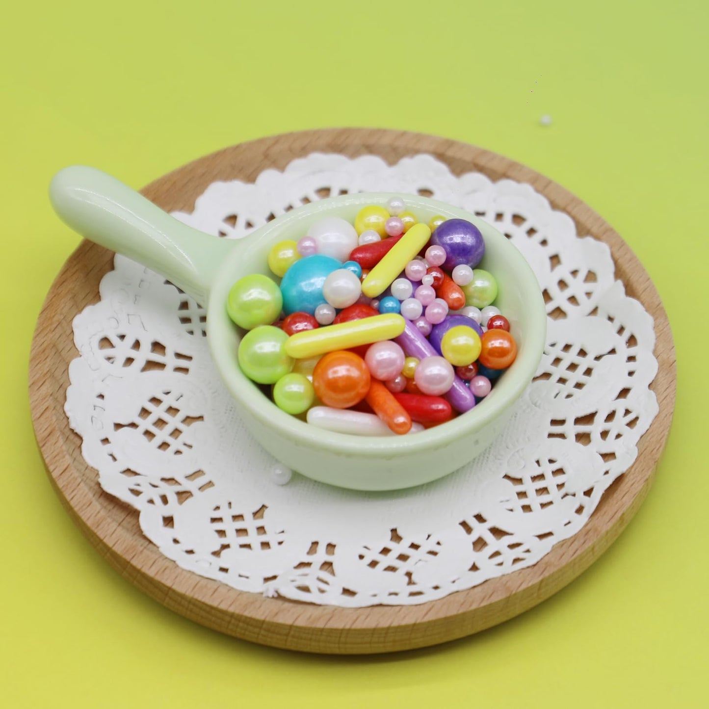 Rainbow Sprinkles For Cake Decorating, 4.6Oz Rianbow Rod And Pearl Sprinkles Mix For Baking, Cupcake, Cookie, Ice Cream, Donuts