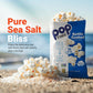 Poptime Sea Salt Popcorn Bags Individual Servings - Gourmet Popcorn Individual Bags, Healthy Snack Popped With Heart-Healthy Avo