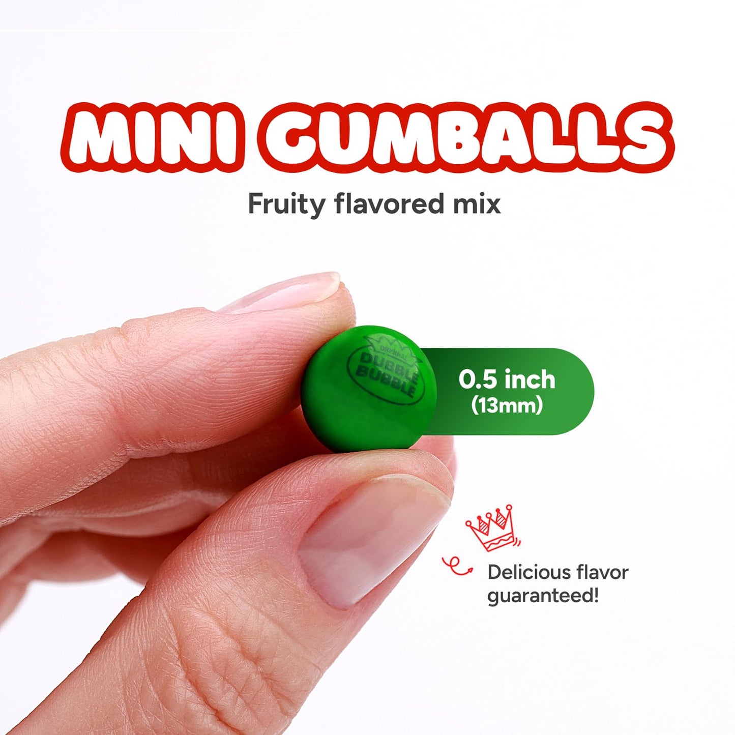 Gumballs For Gumball Machine - 0.5 Inch Gum Balls - Chewing Bubble Gum - 1.9 Lb Kids Gum Bulk Gumball Machine Refills - 515 Pcs
