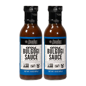 Lucky Foods Korean BBQ Sauce Twin Pack - 2 Bottles Bulgogi Flavor