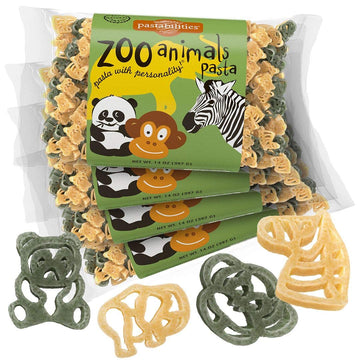 Pastabilities Fun Shaped Pasta for Kids - Zoo Animals Pasta - Wild Animal Theme, Non-GMO Natural Wheat Pasta, All-Natural, Koshe