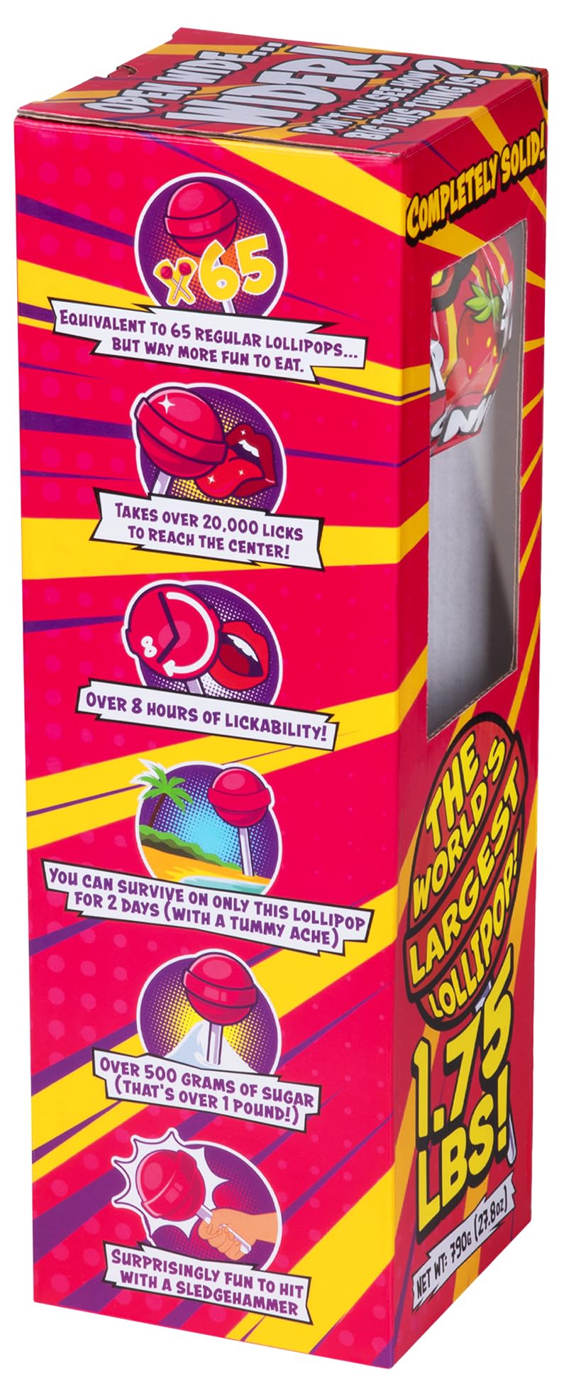 VAT19 Giant Lollipop - 1.75lbs of Solid Candy, Perfect for Parties and Gifts