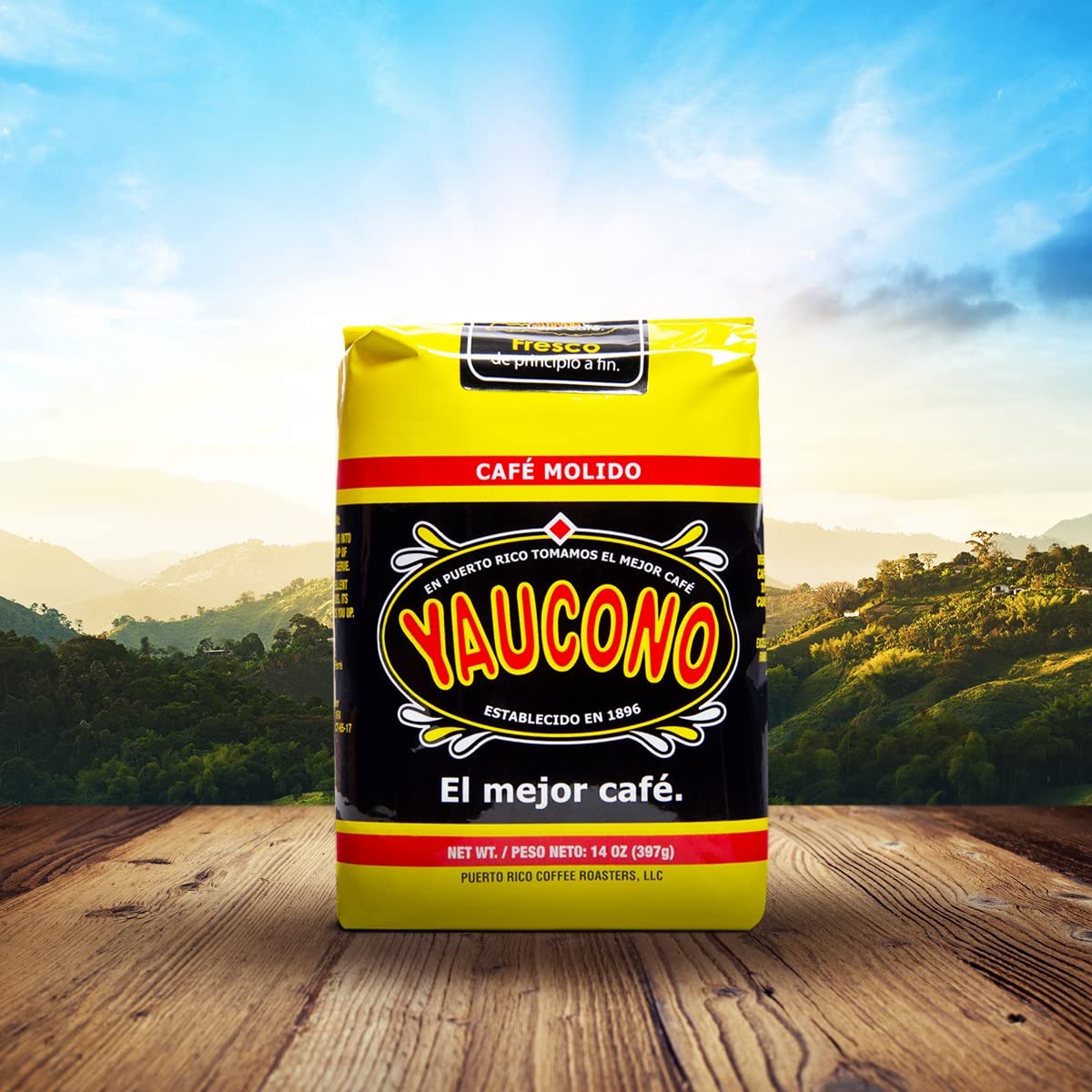 Yaucono Ground Coffee Bagged, 14 Ounce (Pack Of 2)