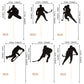 24 Pcs Hockey Cupcake Toppers Black Glitter Hockey Players Cupcake Picks Ice Hockey Sports Theme Baby Shower Boys Girls Birthday