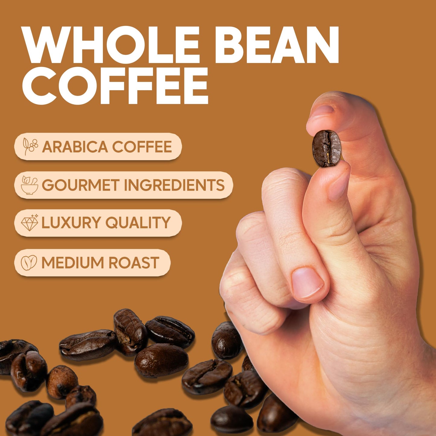 Sarasota Coffee Whole Bean Salted Caramel | Medium Roast Gourmet Flavored Coffee Beans | Low Acid, Mold Free, Specialty Grade Bu