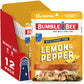 Bumble Bee Lemon & Pepper Seasoned Tuna, 2.5 oz Pouches (Pack of 12) - Ready to Eat - Wild Caught Tuna Packet - 17g Protein per 