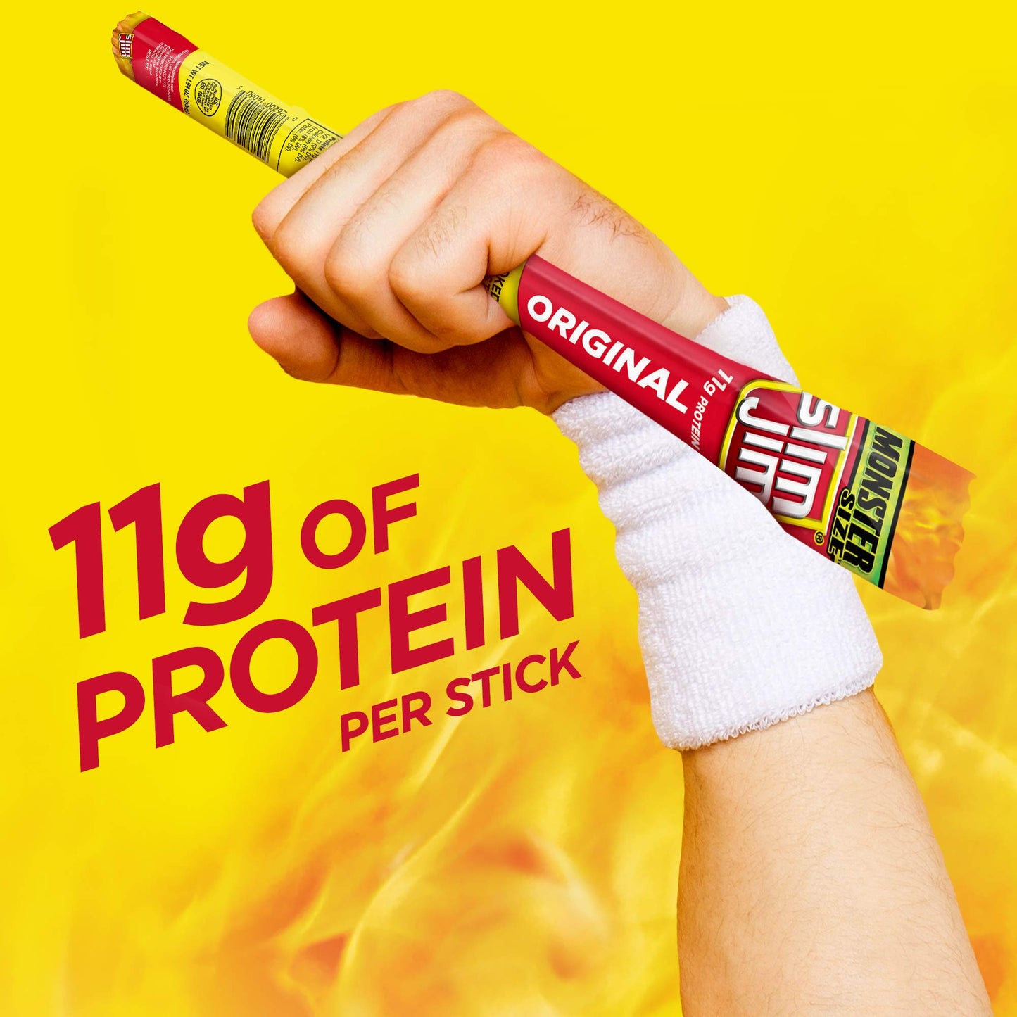 Slim Jim Smoked Meat Sticks, Original Flavor, High Protein, 1.94 oz (18 Count)