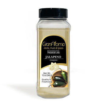 GranAroma Jalapeno Powder, Mexican Cuisine, Hot & Spicy, Salsas & Dips (12 Ounce)
