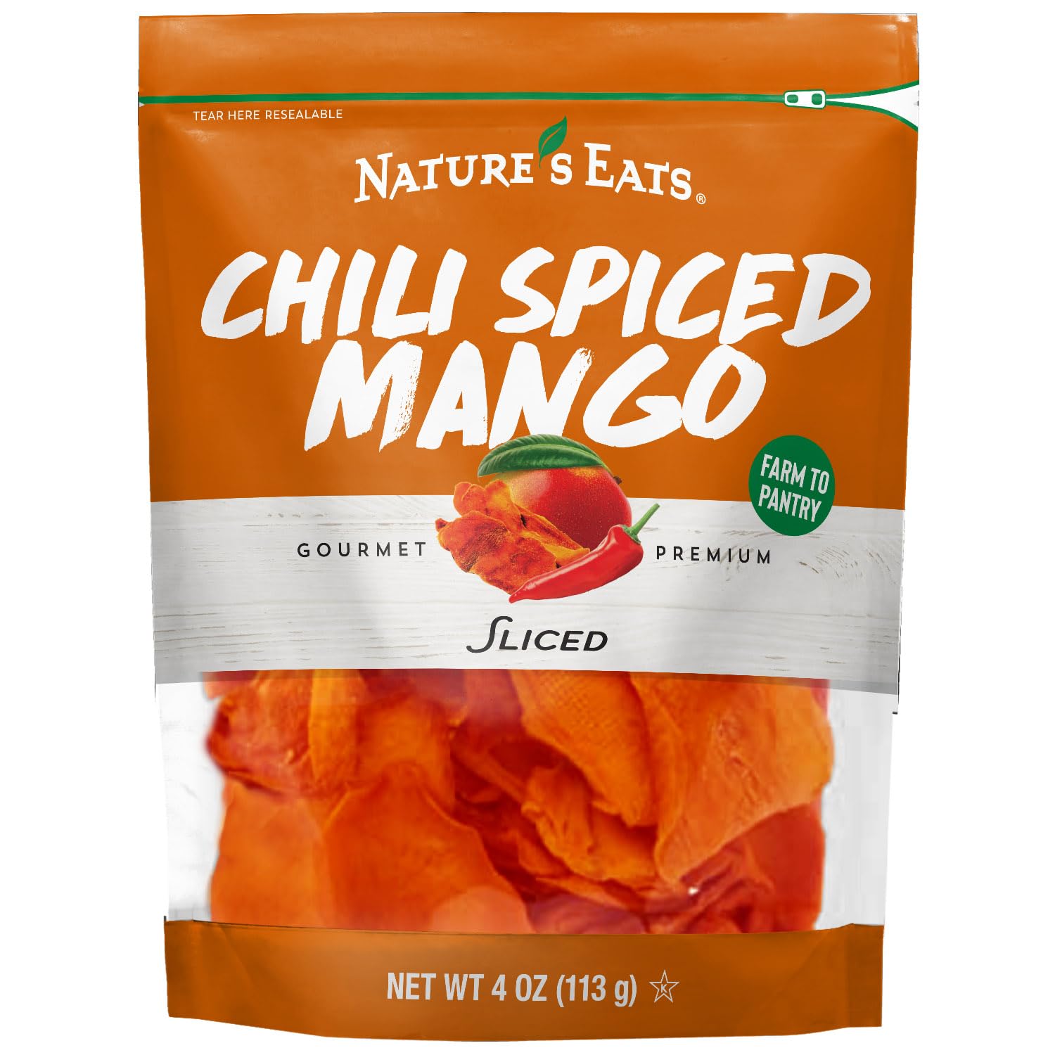 Natures Eats Dried Chili Spiced Mango 4oz