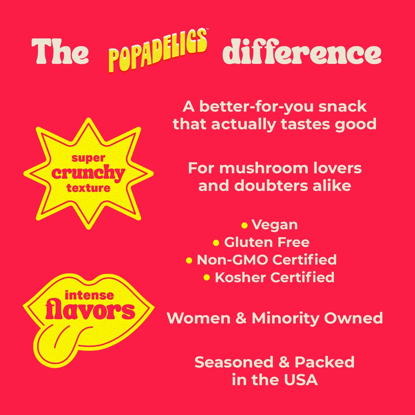 Popadelics Crunchy Mushroom Chips Variety Pack Shiitake Mushroom Crisps, Lightly Cooked and Seasoned, Vegan Chips, Vegan Snacks,