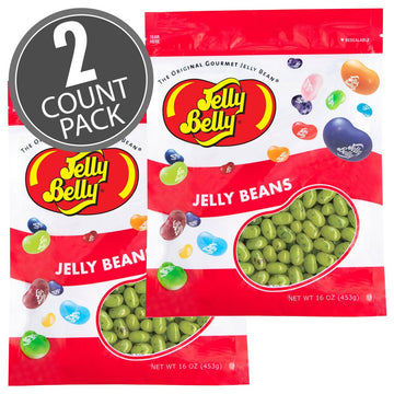 Jelly Belly Juicy Pear Jelly Beans - 2 Pounds In Resealable Bags (2 X 16 Ounces) - Genuine, Official, Straight From The Source
