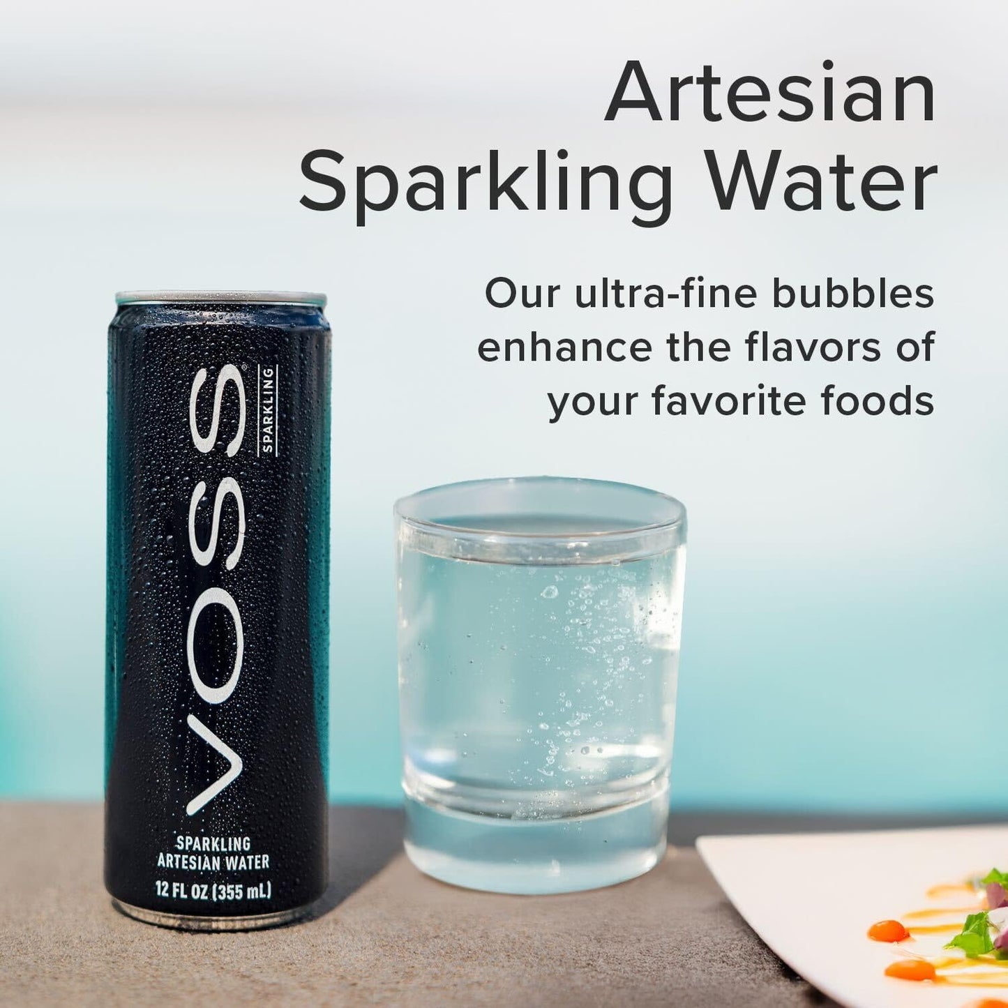 VOSS Artesian Sparkling Water Cans - 3 Pack of 8 - 24 Slim Cans - Pure Carbonated Water Refreshment - Perfect for Celebrations  Home  Office  On-the-Go Hydration