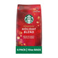 Starbucks Ground Coffee Holiday Blend, Medium Roast, 10 Oz Bags, 6-Pack, 100% Arabica, Limited Edition